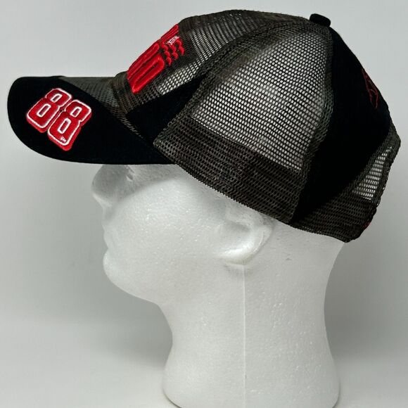 NASCAR Dale Earnhardt Jr Trucker Hat Baseball Cap National Guard Full Mesh Black - Picture 6 of 9